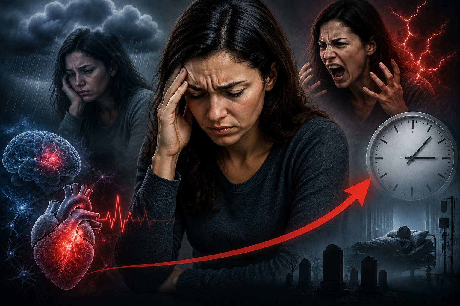دراسة تحذّر: القلق والحزن والعصبية قد تزيد خطر الوفاة المبكرة