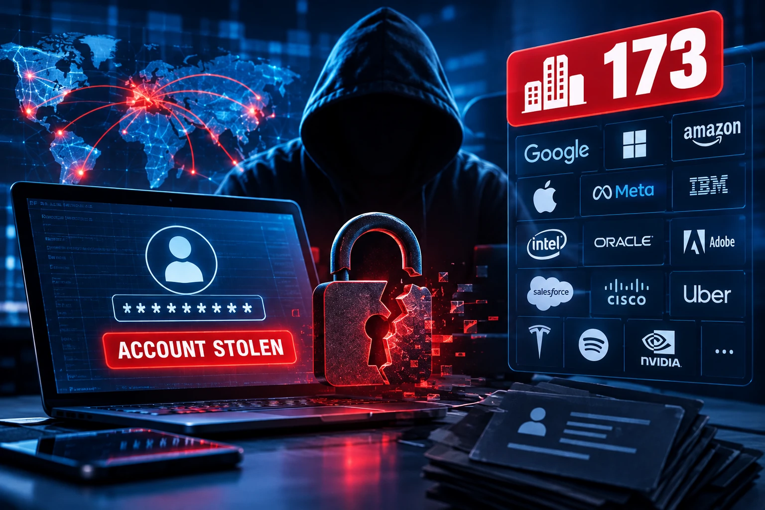 اختراق خطير يهز عالم التكنولوجيا.. سرقة حسابات 173 شركة