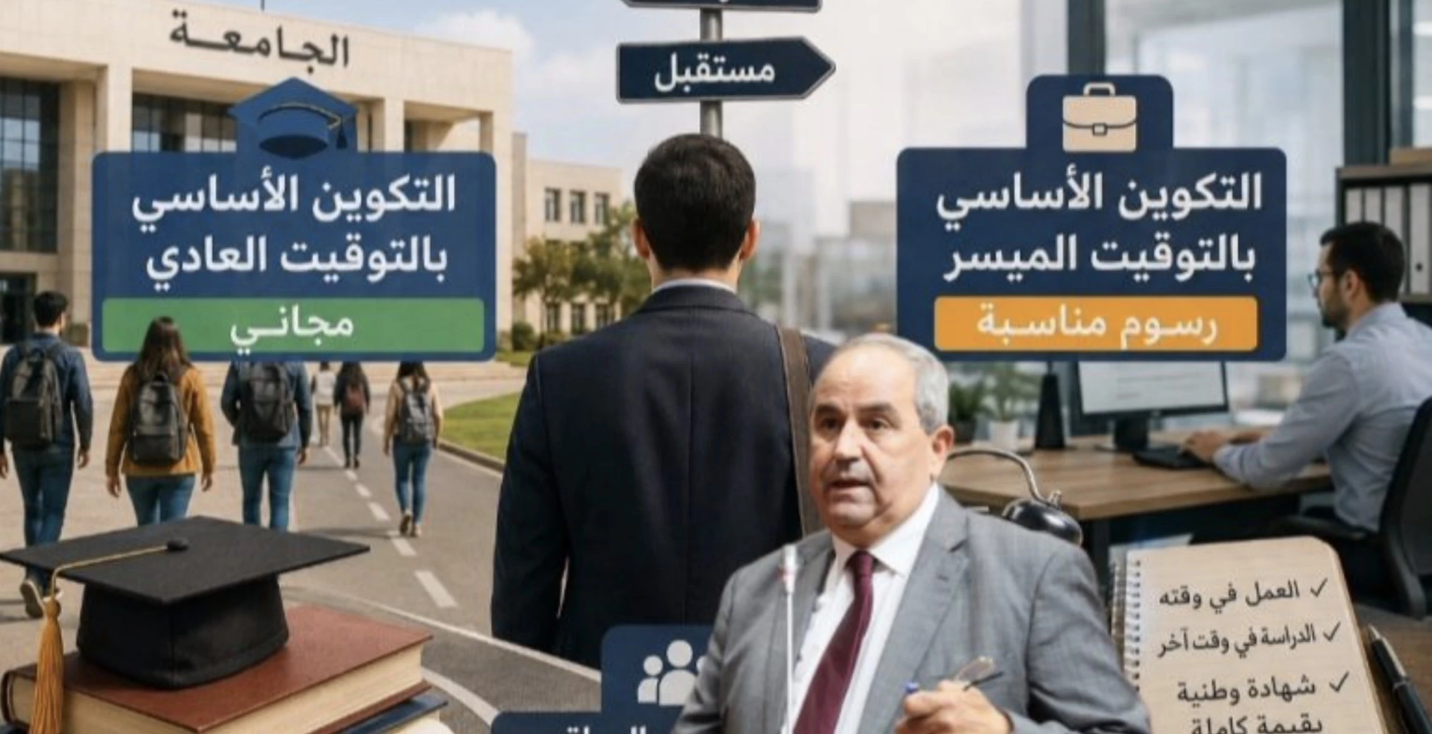 مسؤول حكومي "سابق" يقترح بديلا لحل أزمة الأداء مقابل مواصلة الدراسة بالتعليم العالي