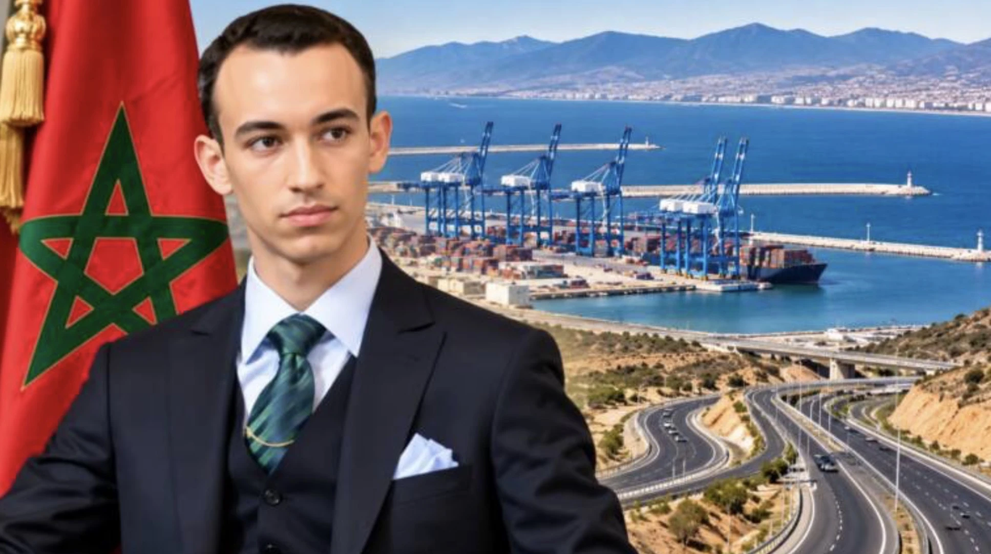 ولي العهد الأمير مولاي الحسن يعطي إشارة بدء تشغيل المركب المينائي "الناظور غرب المتوسط"