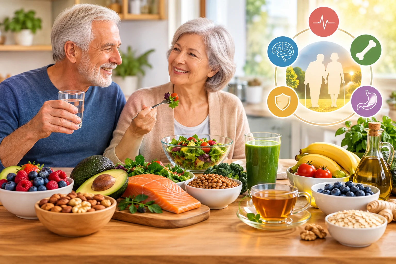 من مطبخك.. أطعمة ومشروبات تساعدك على الحفاظ على صحتك مع التقدم في العمر من مطبخك.. أطعمة ومشروبات تساعدك على الحفاظ على صحتك مع التقدم في العمر