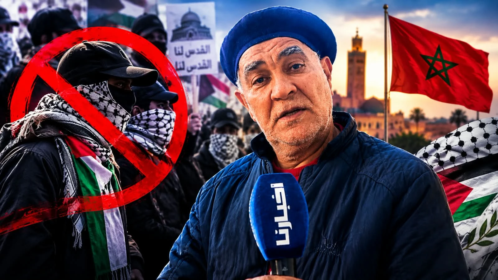 مواطن مغربي يطالب السلطات بالتدخل ومنع "الكوفيين" من استغلال اسمه في الوقفات الاحتجاجية