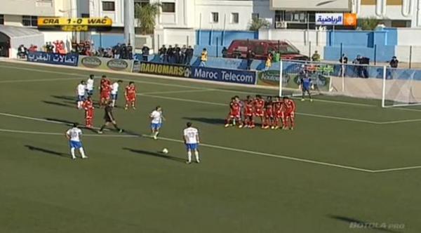 هدف ثاني لشباب الحسيمة في مرمى الوداد من توقيع عبد الصمد لمباركي