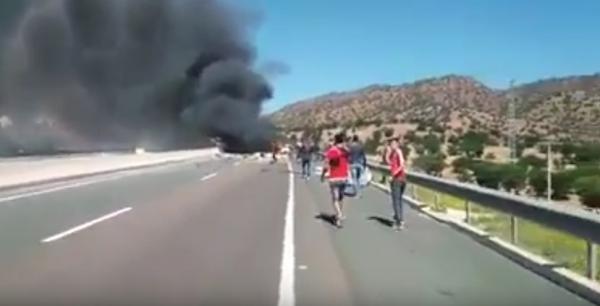 فيديو: حادث مروع في امسكرود طريق اكادير-مراكش و حصيلة الضحايا ثقيلة