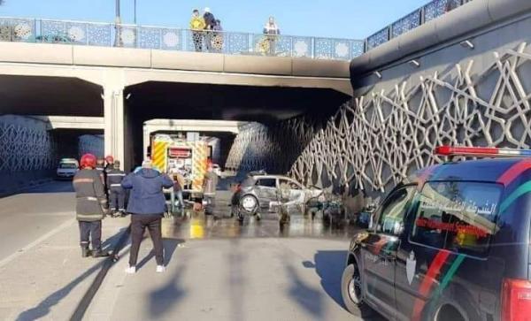 الأمن يحقق في واقعة احتراق سيارة ووفاة شخصين بداخلها بمدينة طنجة