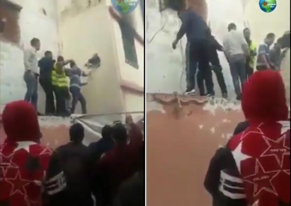 مواطنون ينجحون في إنقاذ صبي من وسط النيران