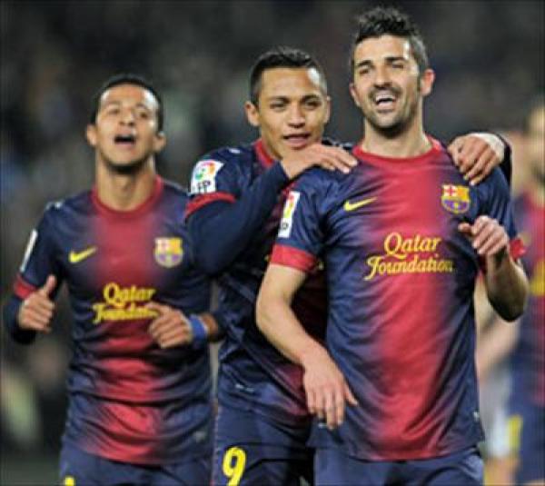 فيا و أدريانو خارج قائمة برشلونة أمام ميلان