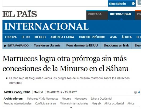 صحيفة ال باييس: قرار مجلس الأمن حول الصحراء يشكل "انتصارا جديدا" للمغرب