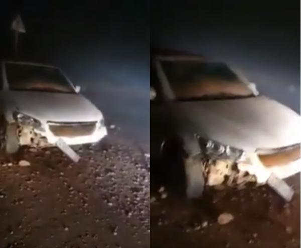 خسائر مادية بسيارة وإصابة السائق في حادثة سير نواحي الدريوش