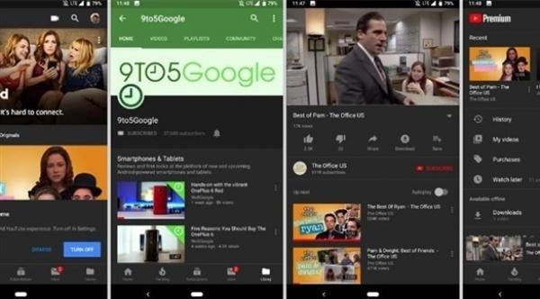 يوتيوب تطلق وظيفة Dark Theme لأجهزة أندرويد