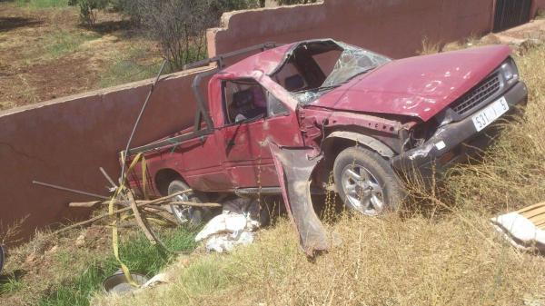 آش واقع ...انقلاب سيارة فلاحية يخلف ثلاث ضحايا بينهم شخص بين الحياة والموت