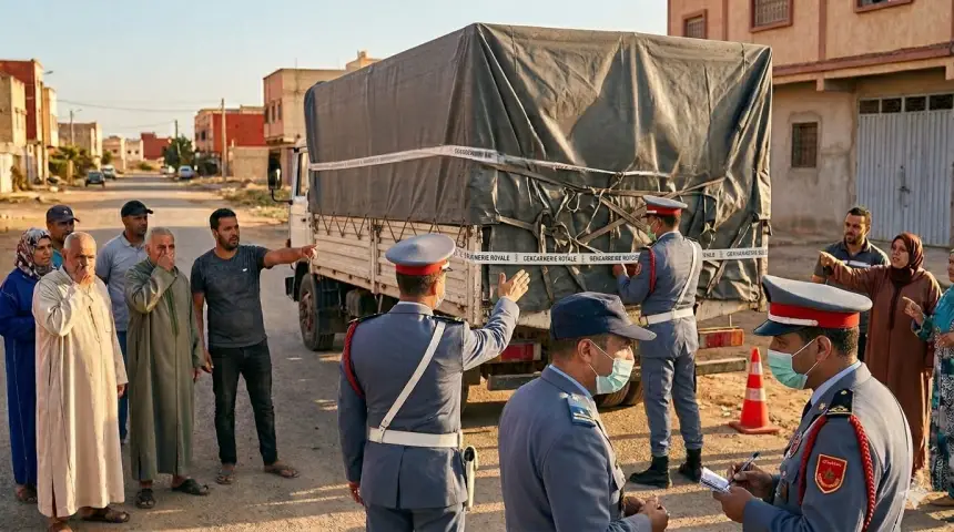 يقظة الدرك الملكي تُجنب الصخيرات كارثة صحية بعد حجز شاحنة محمّلة بكمية كبيرة من اللحوم الفاسدة