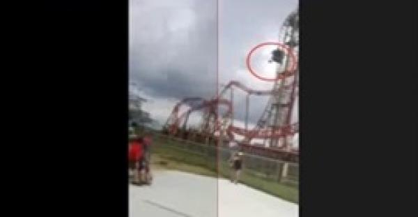 بالفيديو.. سقوط رجل معاق من لعبة «قطار الموت»