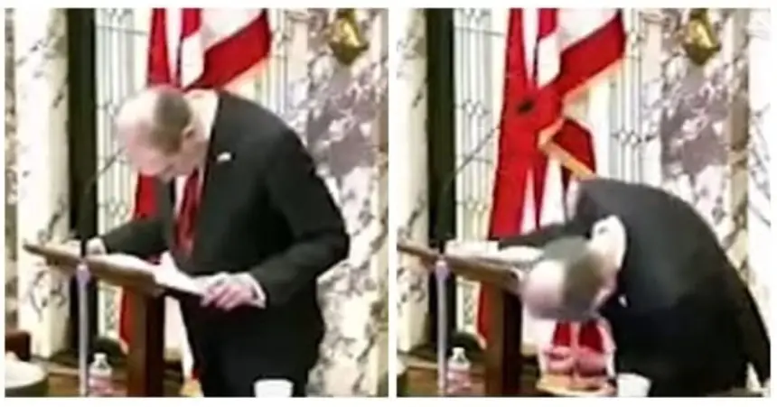 لحظة سقوط نائب حاكم ولاية ميسيسيبي على أرضية مجلس الشيوخ الأمريكي (فيديو)