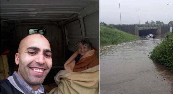 شاب مغربي يخاطر بحياته لإنقاذ مواطنين بلجيكيين بعد غرق سيارتها في أحد الأنهار