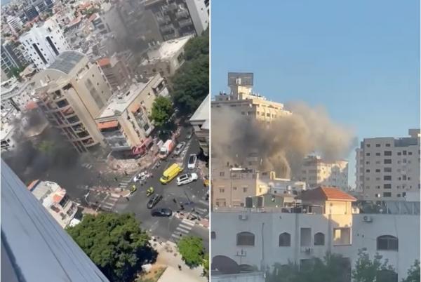 إسرائيل تدمر الأبراج في غزة بضربات صاروخية