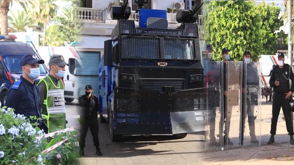 استنفار أمني كبير بساحة الأمم المتحدة (ماريشال) قبل الوقفة الاحتجاجية لرافضي جواز التلقـــيح