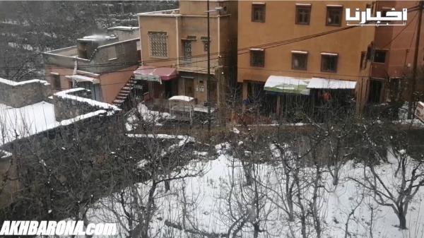 غير بعيد عن مراكش، إمليل تتغطى بالثلوج