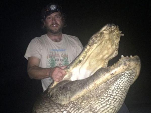 بالفيديو: صياد يقتل تمساحاً يزن 325 كيلوغراماً