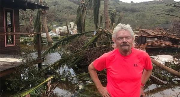جنة الملياردير العالمي "ريتشارد برانسون" تتحول الى "خراب" بسبب اعصار "إرما" (صور و فيديو)
