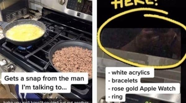 صورة لوجبة طعام تفضح خيانة رجل لحبيبته