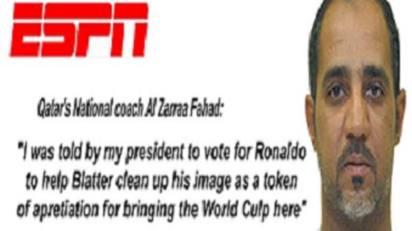 مدرب قطر: أجبروني على التصويت لـ"رونالدو"