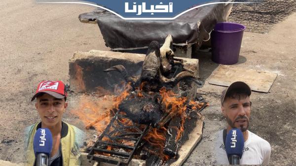 شي رؤوس الأغنام...شباب يلجؤون لهذا العمل لتحقيق مداخيل في يوم العيد