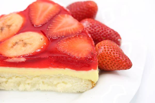 كيك الكاسترد والجيلو