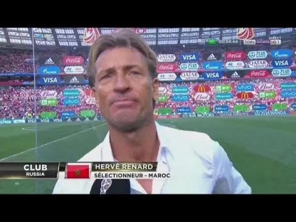 شاهد بكاء رونار بعد نهاية المباراة