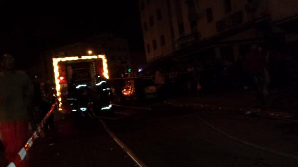 حريق مهول بمحل للافرشة بالدارالبيضاء