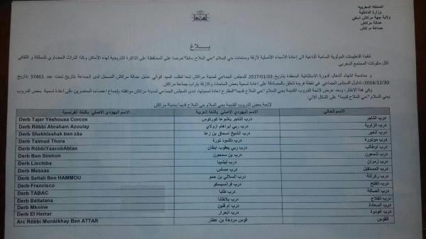 المجلس الجماعي لمراكش يعيد أسماء الأحياء اليهودية في دورة استثنائية
