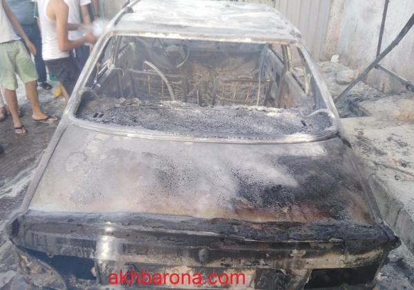 بالفيديو والصور:احتراق سيارة بالكامل والألطاف الإلهية وشجاعة شباب الحي تجنب فاس كارثة حقيقية