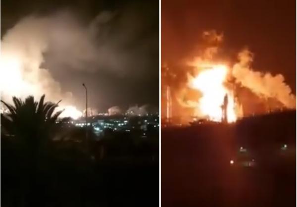 انفجار عنيف يهز مركب الغاز سونطراك بوهران الجزائر