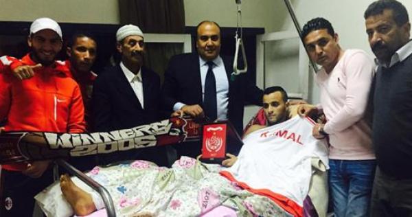 هذا مبلغ المساعدة المالية التي قدمها الوداد و محبيه للمشجع "كمال" 