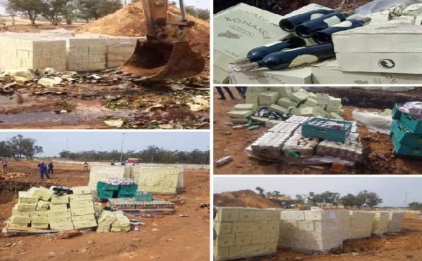 بالصور: إتلاف كميات ضخمة من الخمور الفاسدة في قضية "ولد الخريبكي"