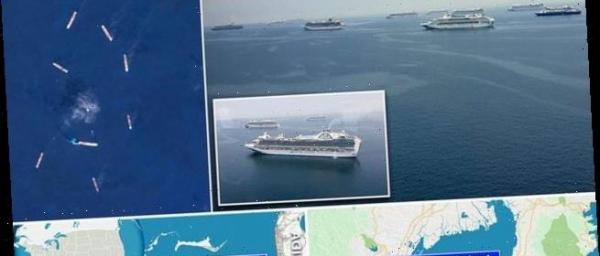 الأقمار الصناعية تكشف عن سفن سياحية فاخرة عالقة في عرض البحر بسبب كورونا