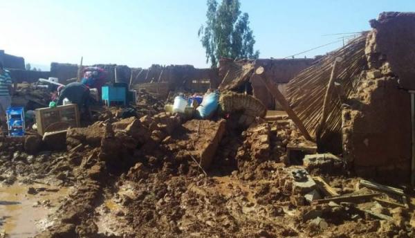 إصابة دركي أثناء فض احتجاجات ساكنة أحد دواوير قلعة السراغنة بسبب الفيضانات