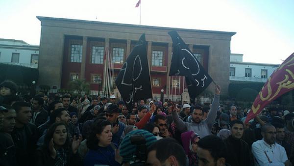 الرباط : احتجاج حوالي 800 ناشط بمناسبة ذكرى تأسيس حركة 20 فبراير