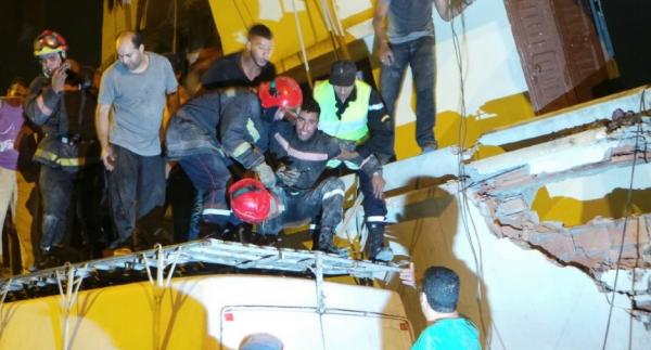 حصيلة جديدة: مصرع أربعة أشخاص وإصابة 55 آخرين في انهيار ثلاث عمارات بحي بوركون الدار البيضاء