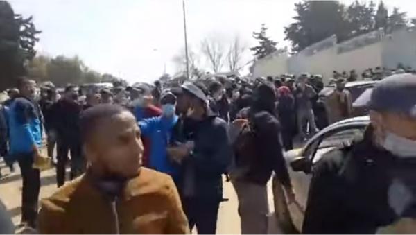 احتجاجات التنسيقية الوطنية لموظفي وزارة التربية الوطنية حاملي الشهادات بالرباط