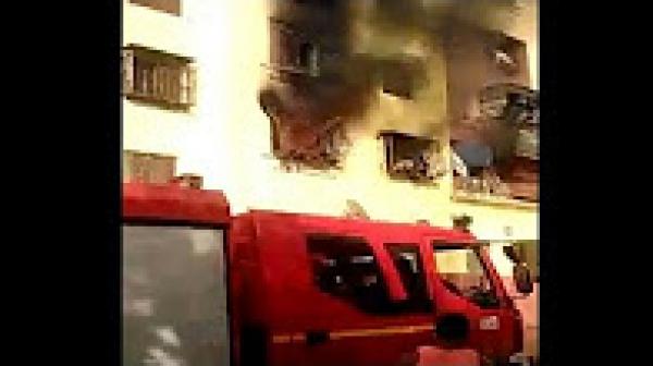 حريق مهول داخل إقامة سكنية بسيدي مومن .. كازا