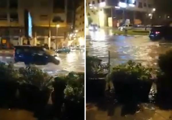فياضانات بشوارع طنجة بعد التساقطات المطرية الأخيرة