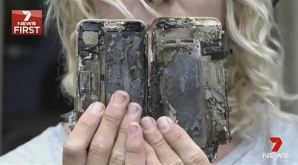 لعنة احتراق الهواتف تصيب مستخدمي آي فون 7