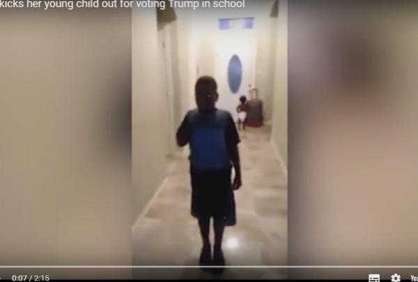 فيديو صادم: أم تطرد طفلها من البيت لتأييده دونالد ترامب