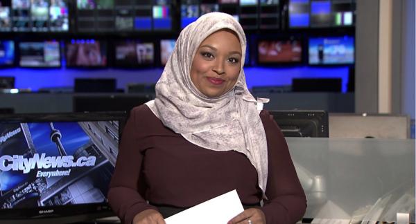 لأول مرة .. محجبة تقدم الأخبار التلفزيونية في كندا (فيديو)