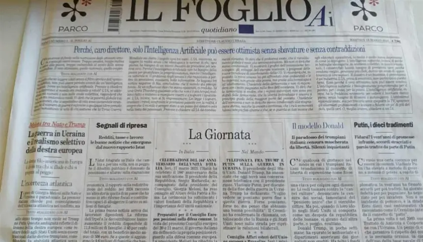 تستمر لمدة شهر .. صحيفة إيطالية تنشر أول طبعة من إنتاج الذكاء الاصطناعي