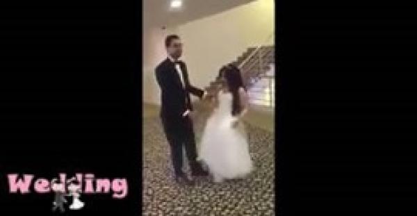 بالفيديو.. عروسان يشعلان مواقع التواصل بالسخرية من فارق طوليهما