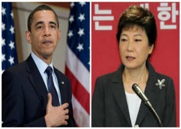 كارثة.. أسوأ صورة "فوتوشوب" فى التاريخ بين أوباما و رئيسة كوريا الجنوبية