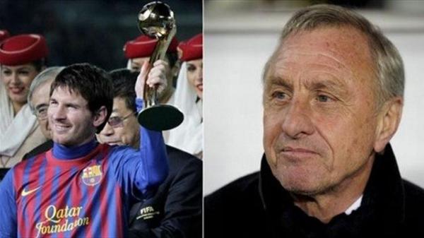 في كتابه "كرة القدم، فلسفتي".. كرويف يستبعد ميسي من تشكيلة الـ11 الأفضل في التاريخ