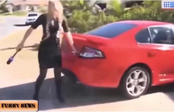 بالفيديو: حاولت إجراء لقاء معه على الهواء فرشقها بدلو من الماء